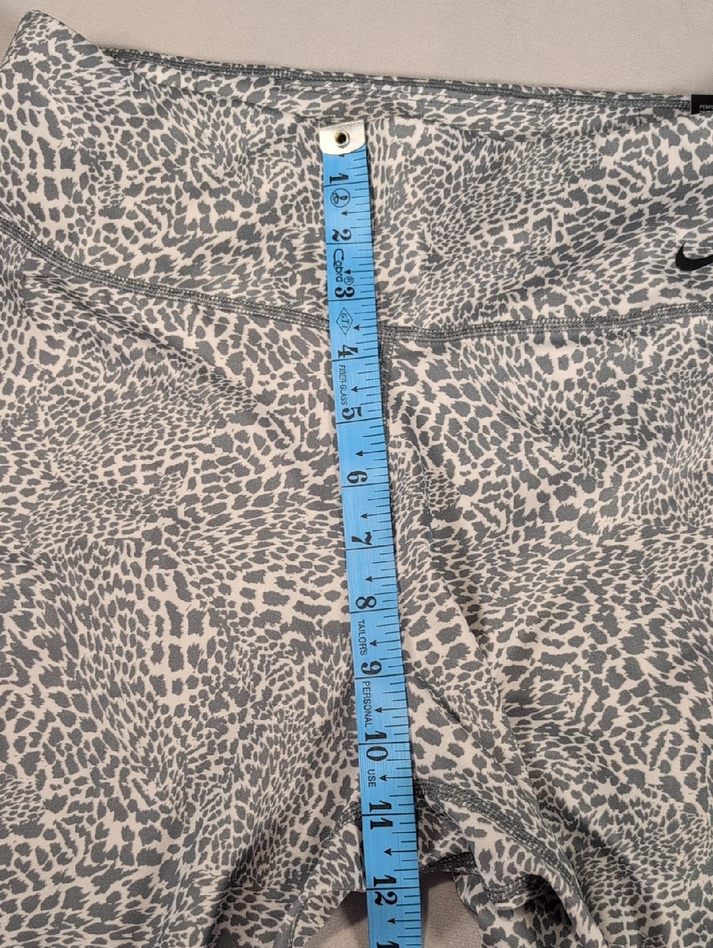 Nike One Tight Fit 7/8 Mini Leopard Smoke Grey & Black Size Large - Picture 8 of 13